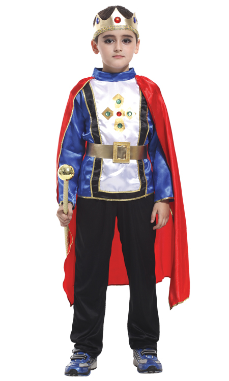Long Sleeve King Dress Helloween Kid Cosplay Costume