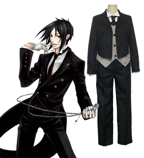 Discount Black Butler Kuroshitsuji Sebastian Michaelis Cosplay Costume