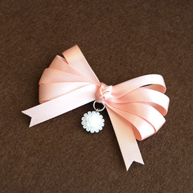  Handmade Pink Satin 6cm Bow Sweet Lolita Headpiece