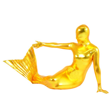  Mermaid Style Shiny Metallic Spandex Zentai