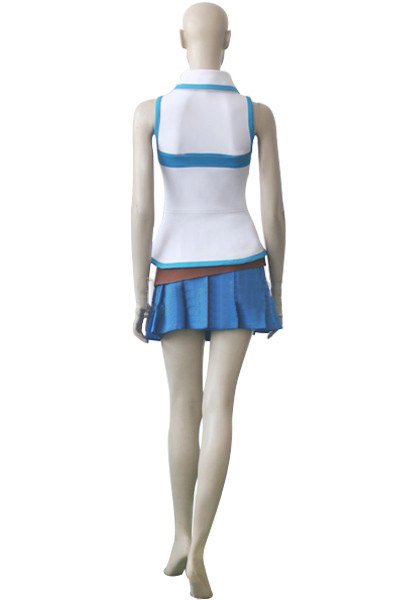 Lucy Heartfilia Fairy Tail White and Blue Cosplay Costume