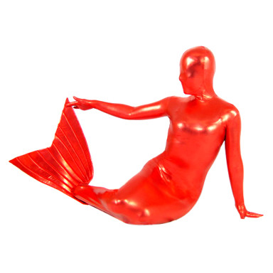  Mermaid Style Shiny Metallic Spandex Zentai