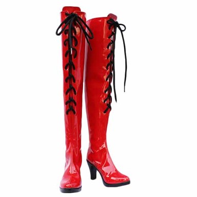  Vocaloid-Meiko Red Cosplay Shoes