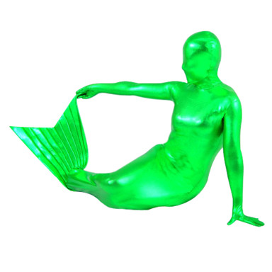  Mermaid Style Shiny Metallic Spandex Zentai